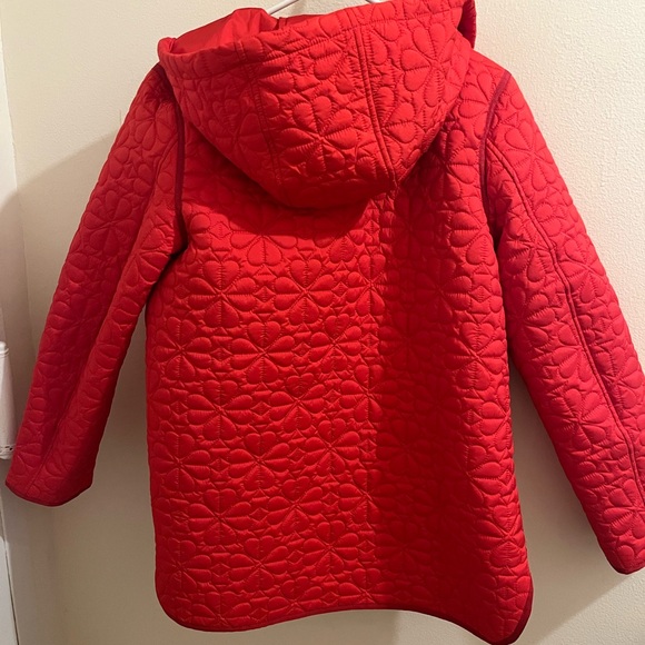 Kate Spade Red Flower A-Line Quilted Jacket NWOT - Picture 2 of 7